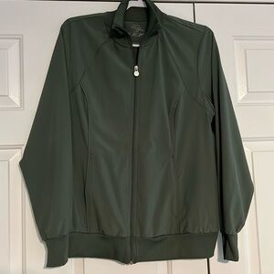 Olive Green Cherokee Infinity Scrub Jacket